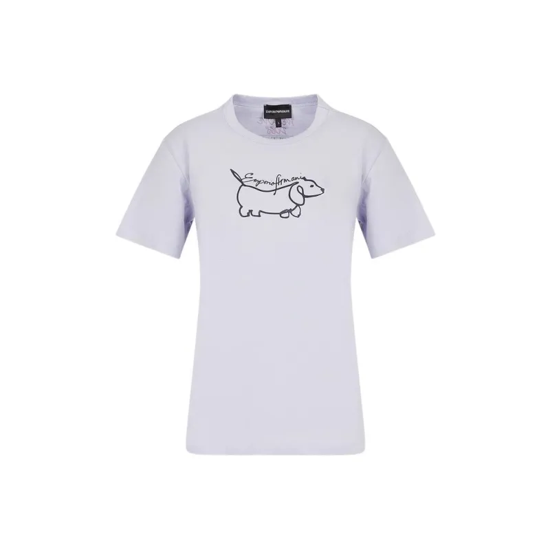 EMPORIO ARMANI SS23 T Shirt Women's Light Purple-0