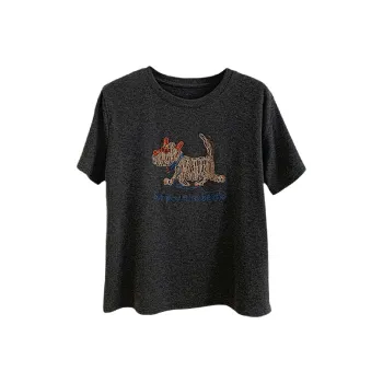 Aghr Set in Sleeve T Shirt Women's Gray