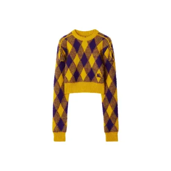Burberry Argyle Wool Sweater 'Pear'