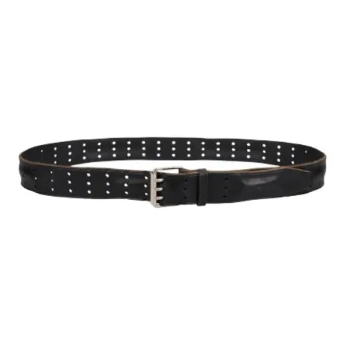 Balenciaga Genuine Leather Belts Men's Black Width 3.8CM
