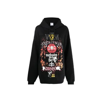 Vetements Metal Patched Logo Hoodie 'Black'