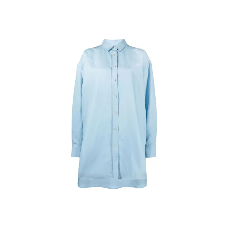 TOTEME Embroidered-logo Long Shirt-0