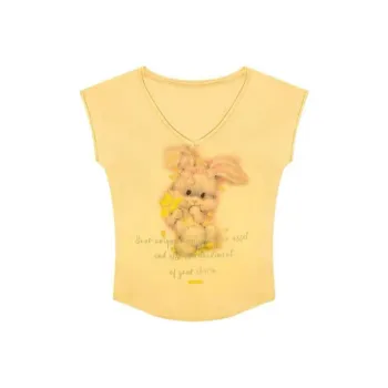 ABCMININ T Shirt Women's Yellow