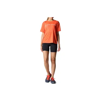 Under Armour Tech Drop Shoulder Sleeve T Shirt Women's Flame Color