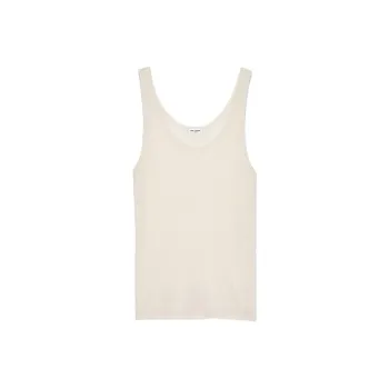 SAINT LAURENT Sleeveless Ribbed Tank Top