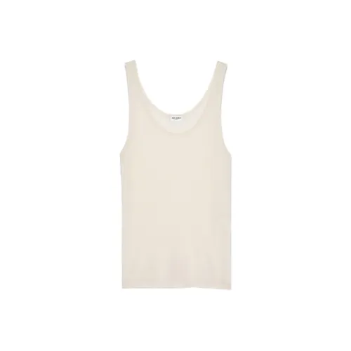 SAINT LAURENT Sleeveless Ribbed Tank Top