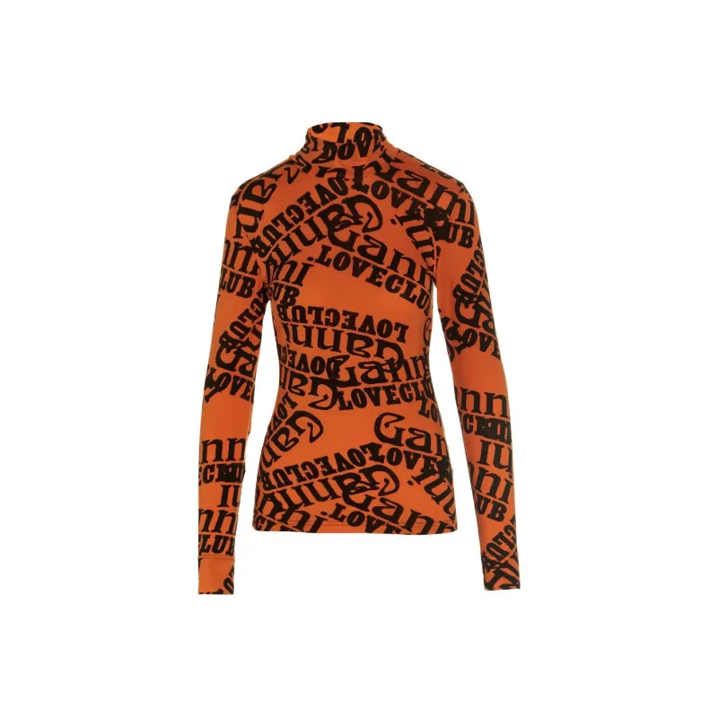 GANNI T-Shirts Women's Orange Red-0