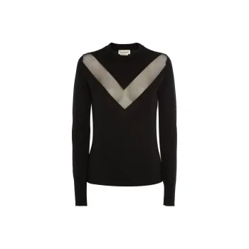 Alexander McQueen Chevron Long Sleeved Sweater