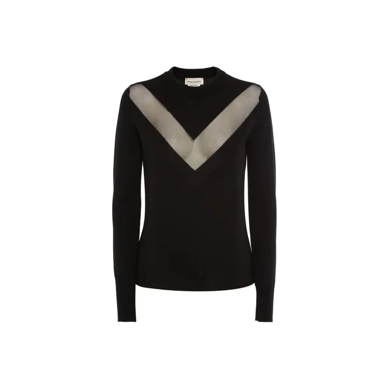 Alexander McQueen Chevron Long Sleeved Sweater-0