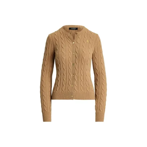 LAUREN RALPH LAUREN Sweater Slim Fit Women's Classic Camel