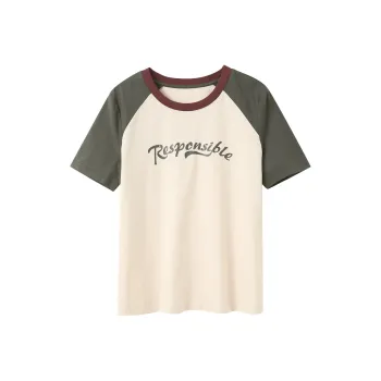 3COLOUR Set in Sleeve T Shirt Women's Apricot