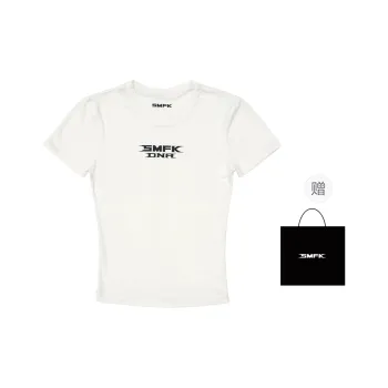 SMFK T Shirt Women's Snow Mountain White Shopping Bag Included
