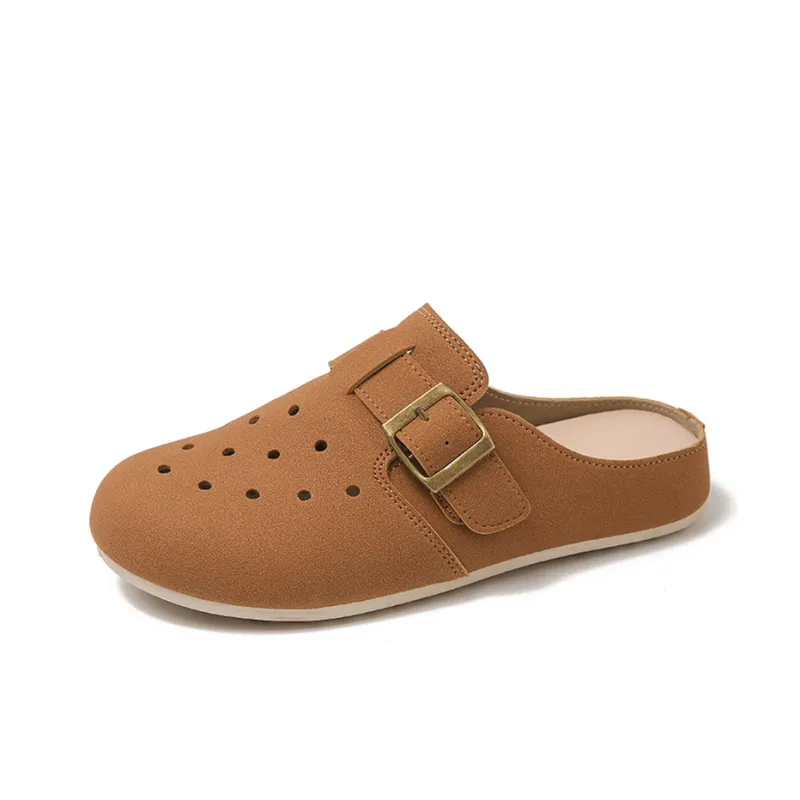 Budding Bear Rubber Sole Abrasion Resistant Slip Resistant Closed Toe Slippers Women's-4