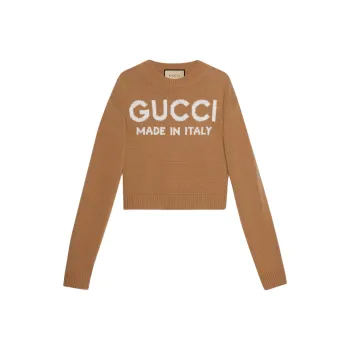 GUCCI Logo intarsia Wool Jumper
