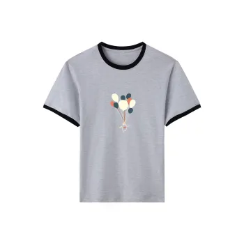 TEME Regular T Shirt Women's White Gray & Black