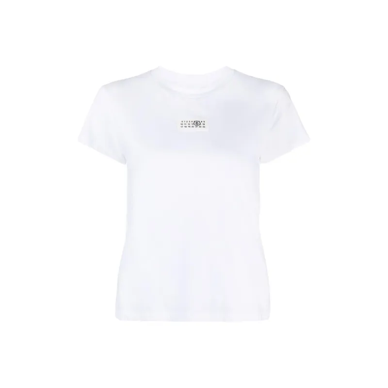 MM6 Maison Margiela Logo Patch Crewneck T Shirt-0