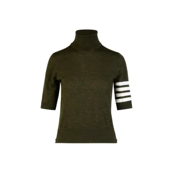 THOM BROWNE Roll Neck Knitted Jumper