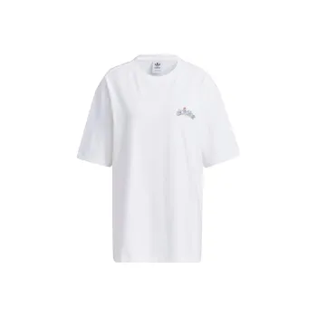 Adidas Originals Drop Shoulder Sleeve T Shirt Women's White