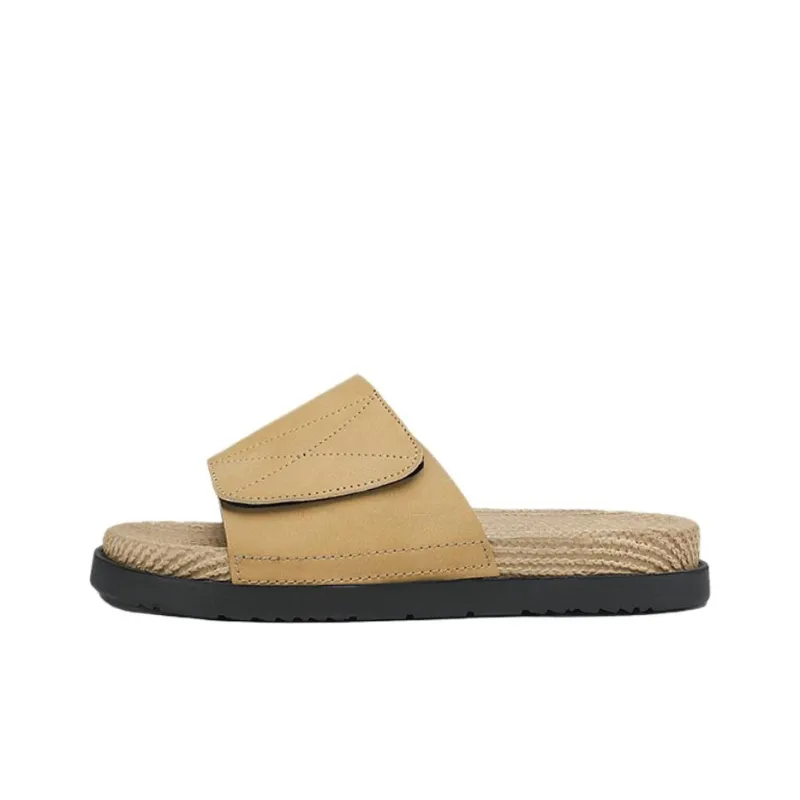 NANJIREN Slide Slippers Men Black/Sand/Yellow-6