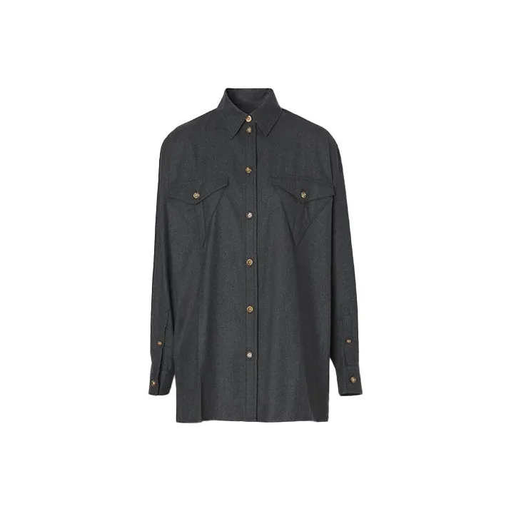 Burberry Shirt Women's Dark Heather Gray-0