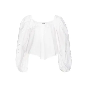 PINKO Off-Shoulder Cropped Blouse