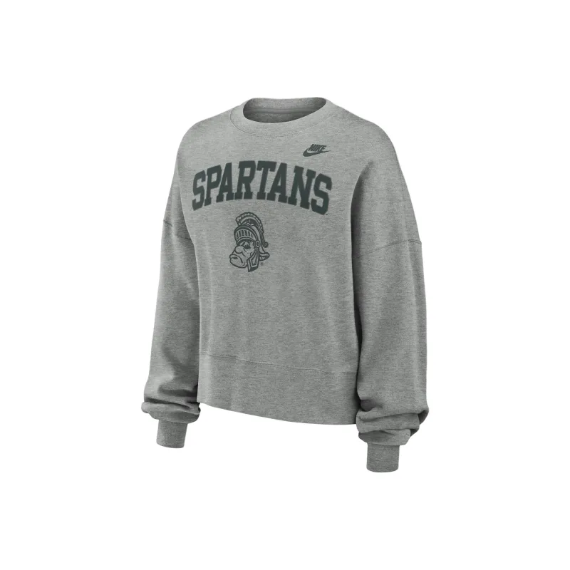 Nike Michigan State Spartans Legacy Classic Arch Women's Nike College Pullover Crew-0