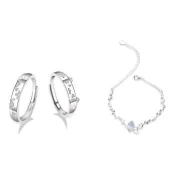 COPI Glass Cat Eye Rings Unisex