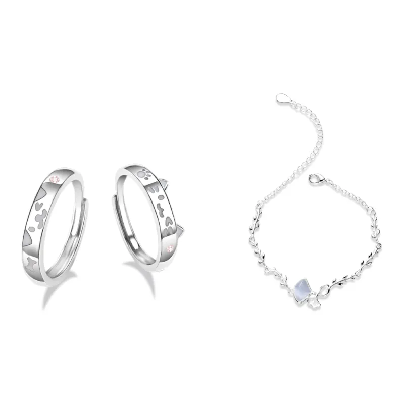 COPI Glass Cat Eye Rings Unisex-4