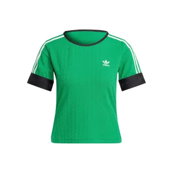 Adidas Originals 70s Set in Sleeve T Shirt Women's Green