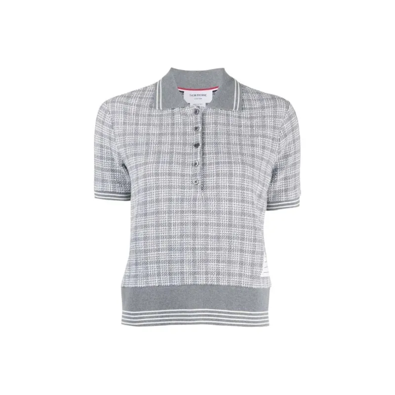 THOM BROWNE· SS22 Polo Shirt Women's Medium Gray-0