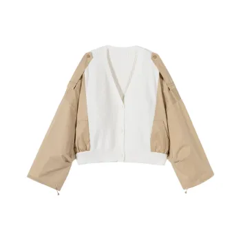 EICHITOO Knitwear Women's Khaki Trim