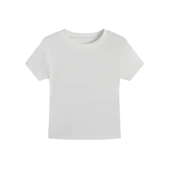 HEISU Set in Sleeve T Shirt Women's White