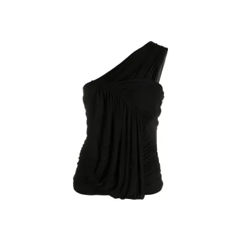 RICK OWENS Edfu Draped One-Shoulder Sleeveless Blouse