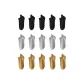 5 Black, 5 Light Gray, 5 Ginger Yellow