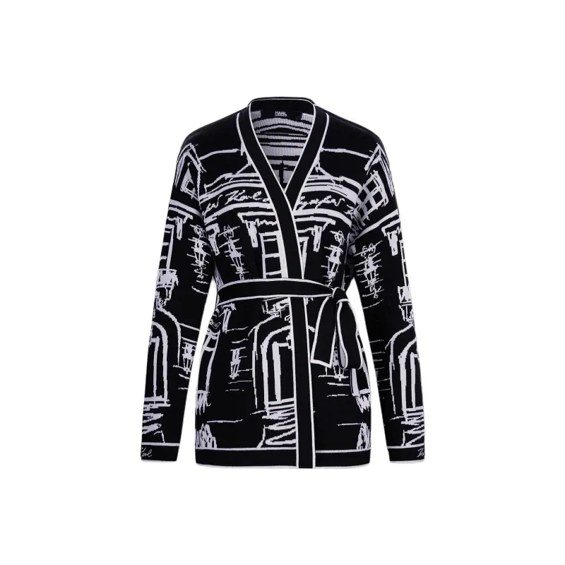 KARL LAGERFELD SS25 Sweater Women's Black White-0