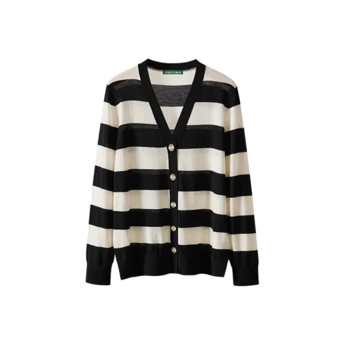 SPRING BANBOO 블랙 여성 스웨터
