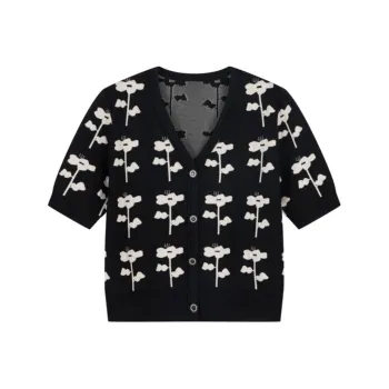 H'S x Faint Knitwear Women's Black With Jacquard