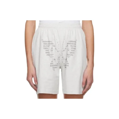 Praying Casual Shorts Unisex Gray