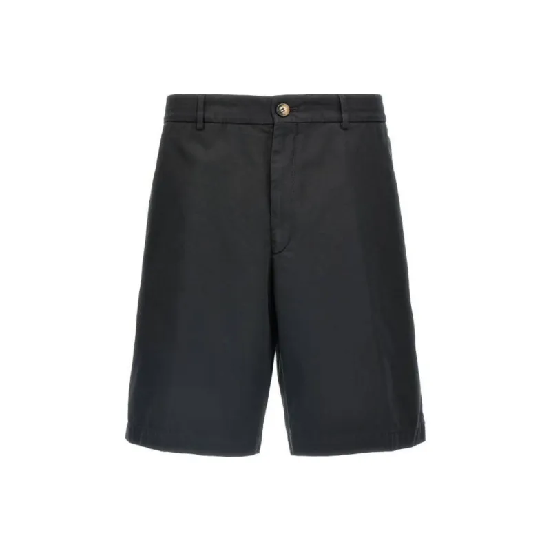 Brunello Cucinelli Garment Dyed Gabardine Bermuda Shorts-0