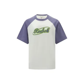 Reebok Raglan Sleeve T-Shirt Women's Beige/Purple