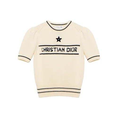 DIOR Dior Quarterly New Products Cashmere Sweater Women's Beige