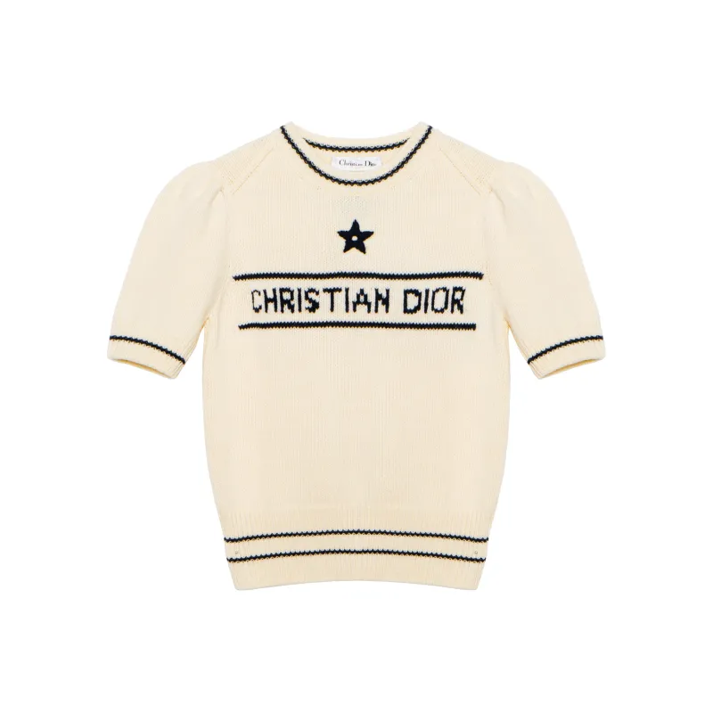 DIOR Dior Quarterly New Products Cashmere Sweater Women's Beige-0