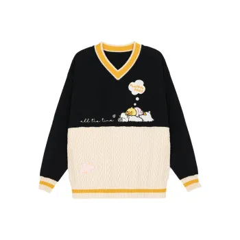 B.Duck Sweater Women's Black White
