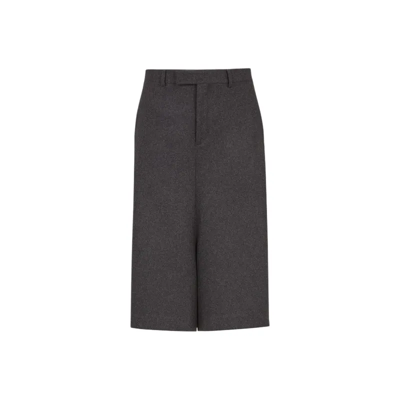 FENDI High Waisted Wide Leg Shorts-0