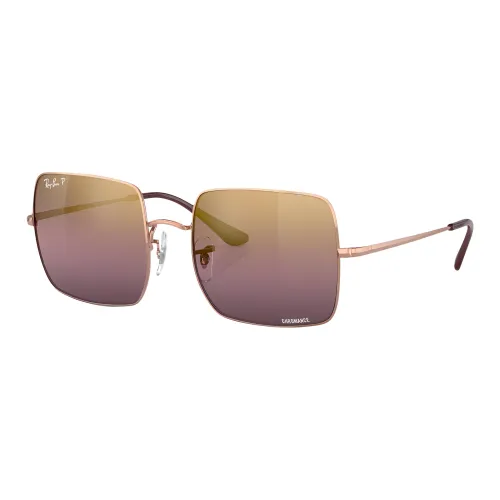 RayBan Metal Square Sunglasses Unisex Pink Gold
