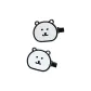Bear Head Side Clip 1 Pair
