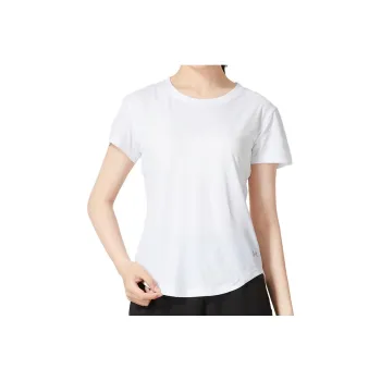 Under Armour Women's Coolswitch Fitted Short Sleeve Running T shirt White