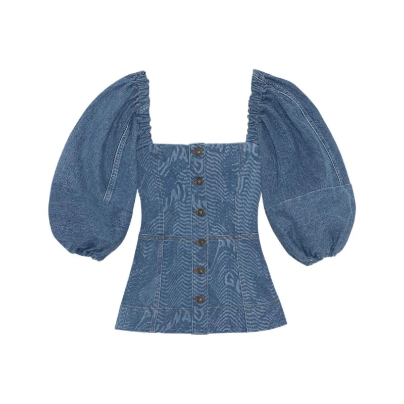GANNI Shirts Women's Blue-0
