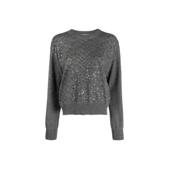 Brunello Cucinelli Sequin embellished Wool Jumper