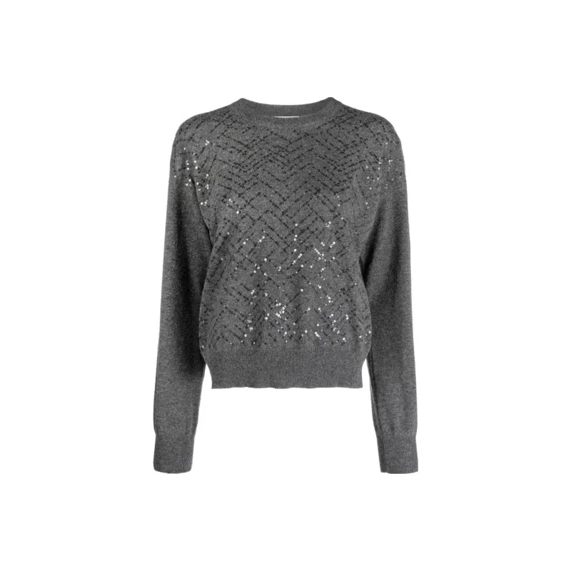 Brunello Cucinelli Sequin embellished Wool Jumper-0